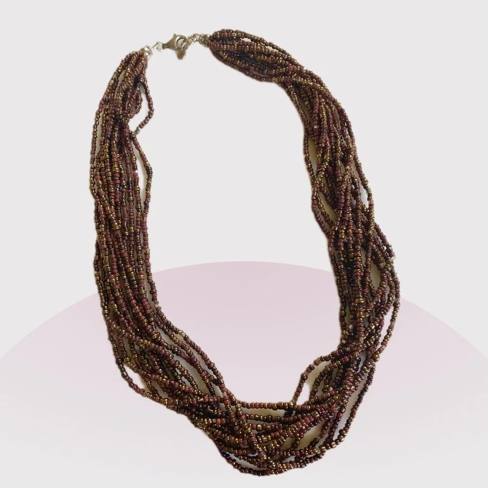Silpada Multistrand Beaded Necklace 18” inches - Picture 2 of 9
